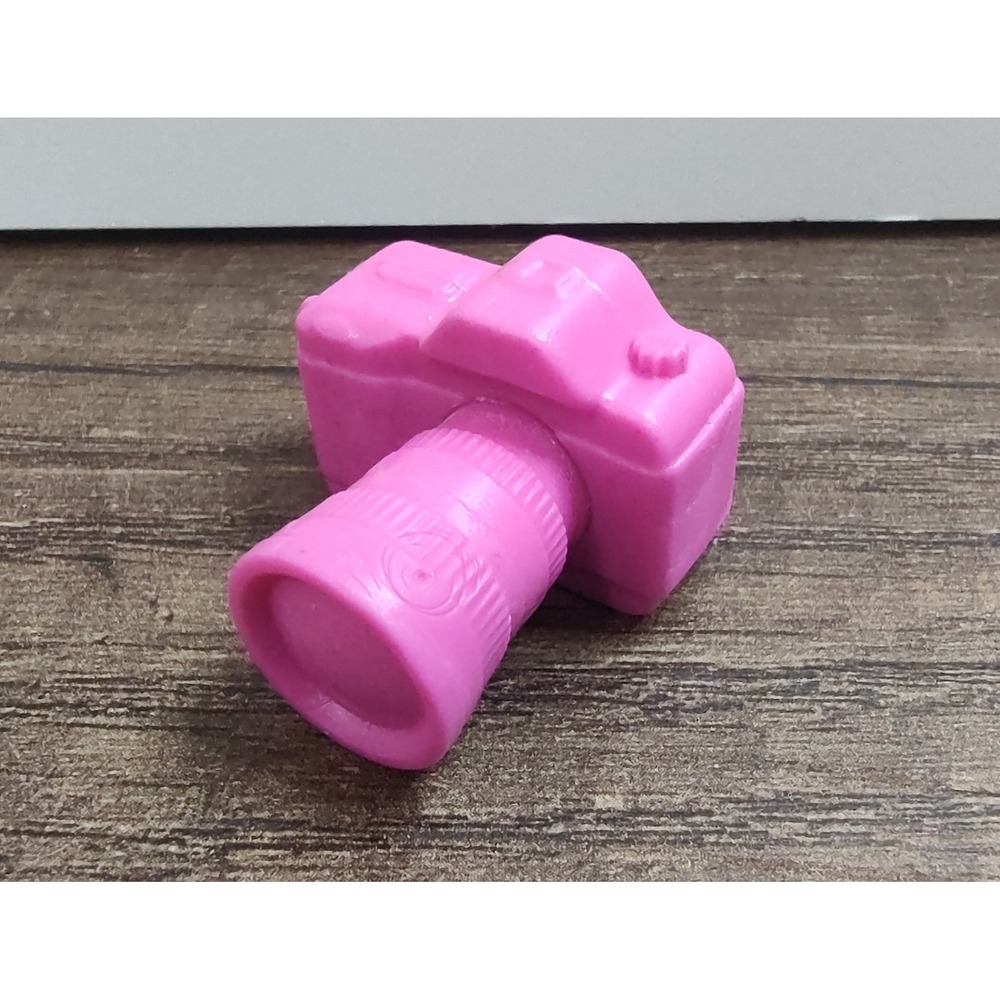 Fashion Doll Size Camera Hot Pink Zoom Lense Handle Z26